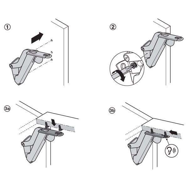 Hafele Space 1.11 Model E Gri/Nikel (25 Set)