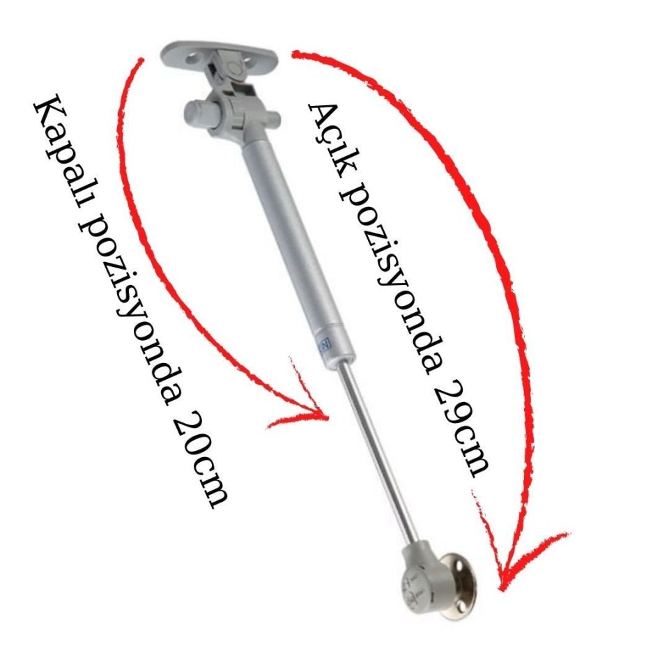 Hafele Notus Plus Gazlı Piston Frenli 120N