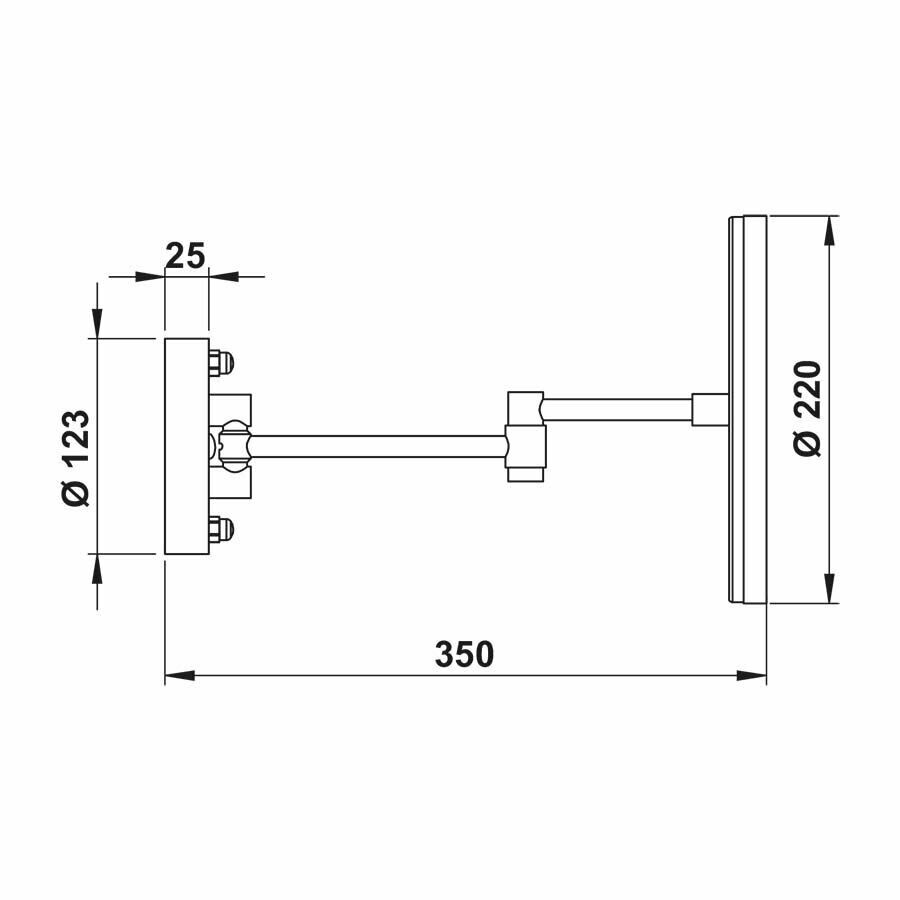 Hafele Işıklı Makyaj Aynası Yuvarlak Paslanmaz Çelik