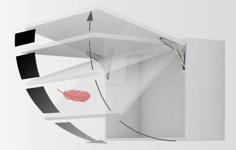 Hafele Free Flap 1.7 Makas Gövdesi E, Nikel Renk