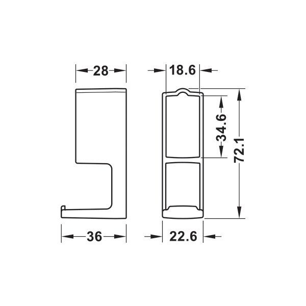 Hafele Frame Askı Kancası, M.Beyaz