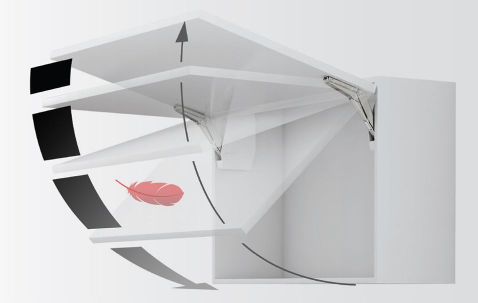 Hafele Free Flap 1.7 Makas Gövdesi B, Nikel Renk