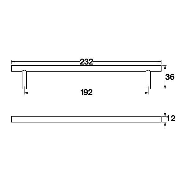 Hafele Mobilya Kulpu Thor 192mm Paslanmaz Çelik