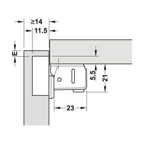 Hafele Ales Kısa Kollu Menteşe 12Mm Üzeri