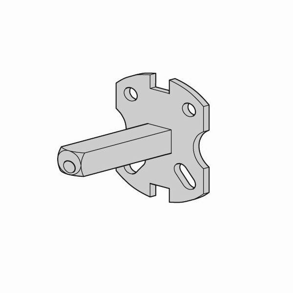 Hafele Rozetli Kol Mili Galvaniz 8mm