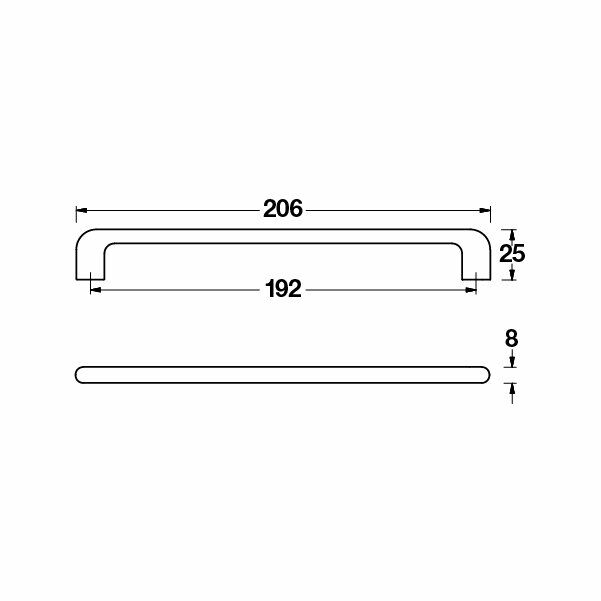 Hafele Mobilya Kulpu Molle 160mm Parlak Krom