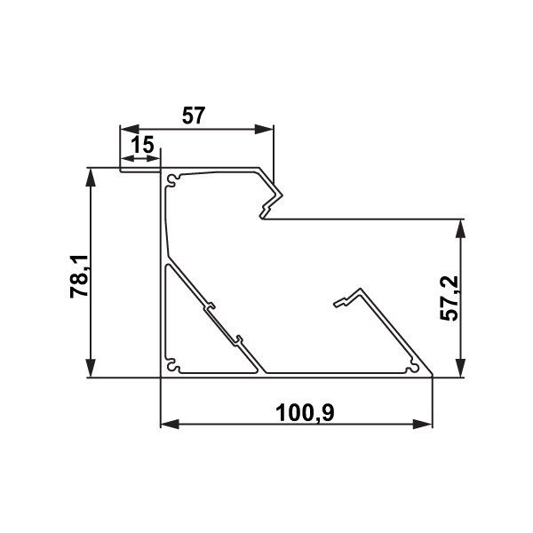 Hafele Prizli Tezgah Altı Aydınlatma 4000K/220V 600mm Siyah Eloksal Renk