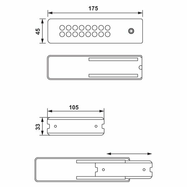 Hafele Lily Tezgah Altı Aydınlatma 4000K/12V, Siyah Renk