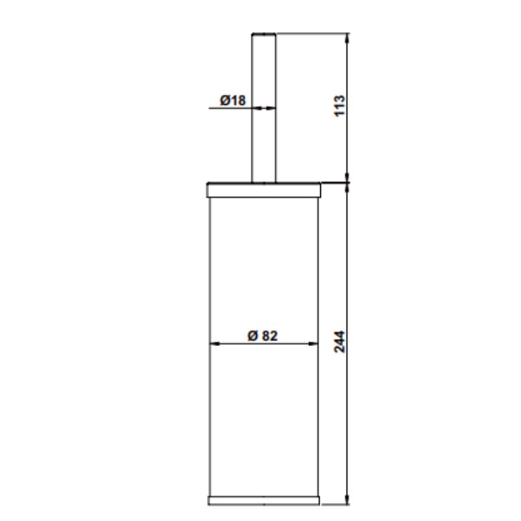 Hafele Stoy Tuvalet Fırçalığı Yerden Parlak Rose PVD