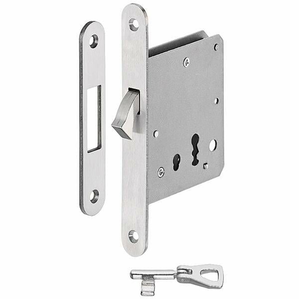 Hafele Kayar Kapı Kilidi Oda Tipi (CB) Mat Paslanmaz Çelik Renk