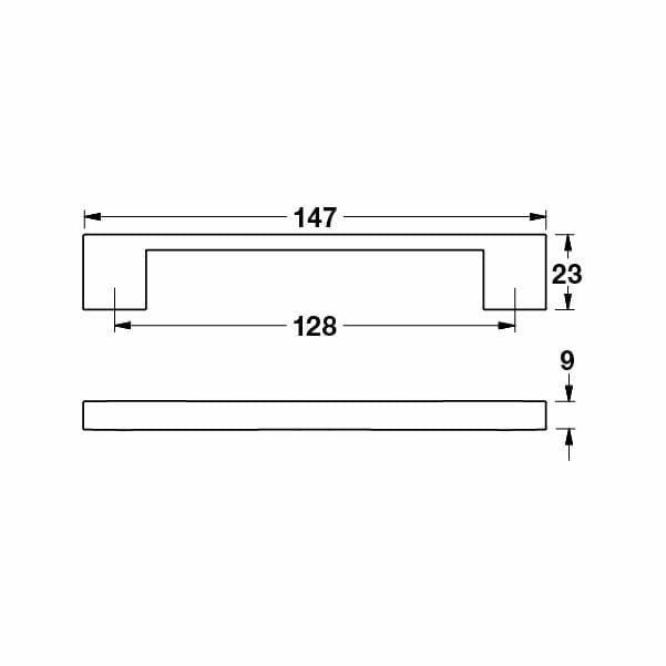 Hafele Mobilya Kulpu Han 128mm Mat Siyah