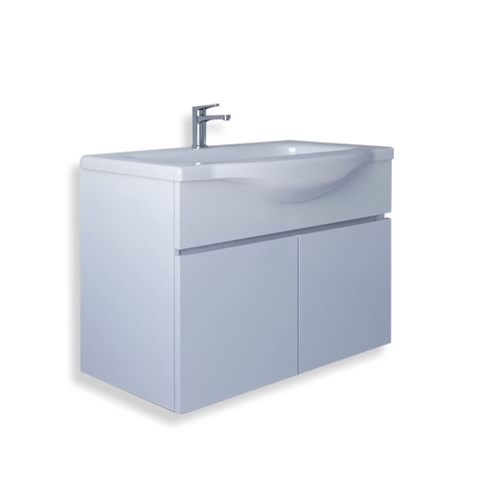 Teta Home Kahire 65 cm MDF Banyo Lavabolu Alt Dolap Beyaz
