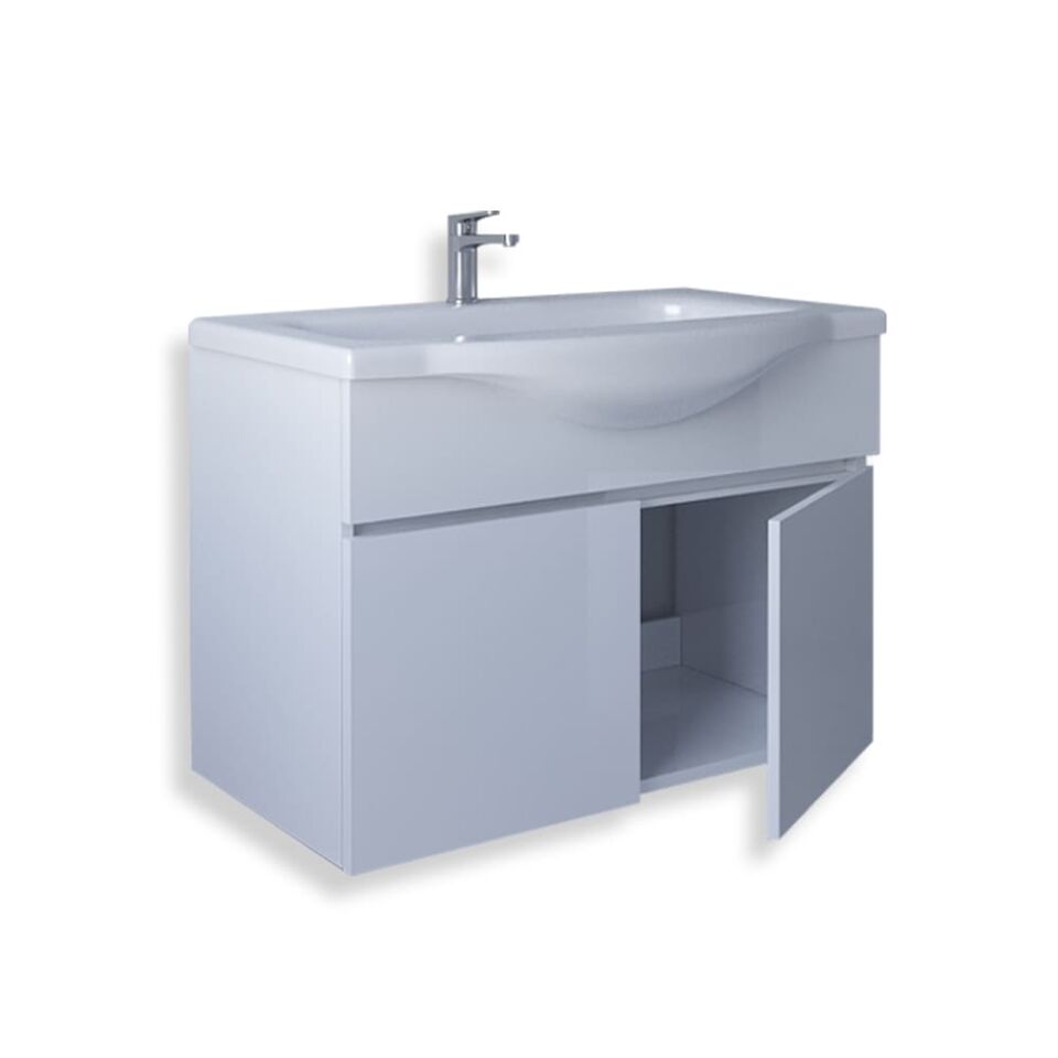 Teta Home Kahire 65 cm MDF Banyo Lavabolu Alt Dolap Beyaz
