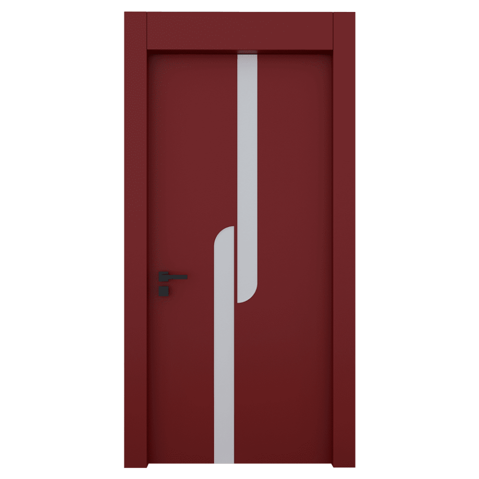Teta Home L-8006 İç Oda Mdf Lake Kapı Kırmızı - 87x203 - 18/21 - WC-Banyo