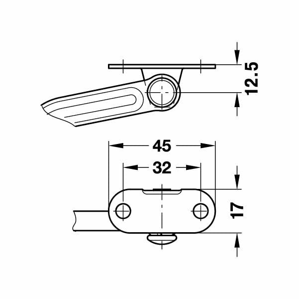 Hafele Maxi Duo Forte Kapak Bağlantı Euro Nikel