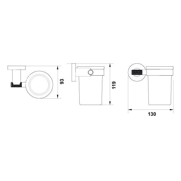 Hafele Diş Fırçalık Verona Duvara Monte Antik Bronz Renk