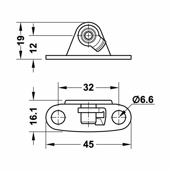 Hafele Maxi Euro Vida İçin Geçmeli Klips, Beyaz Renk