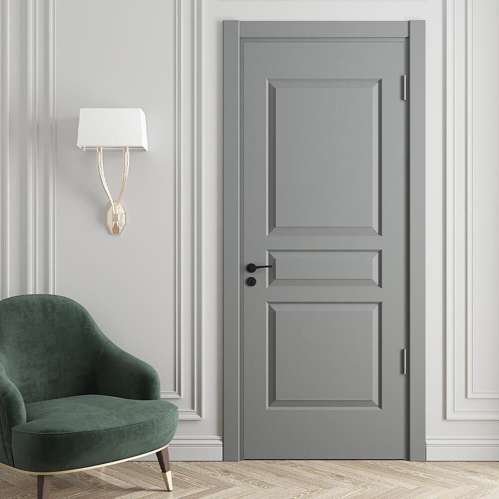 Teta Home Bolu Amerikan Panel Kapı WC-Banyo - Gri - 77x203 - 14/17
