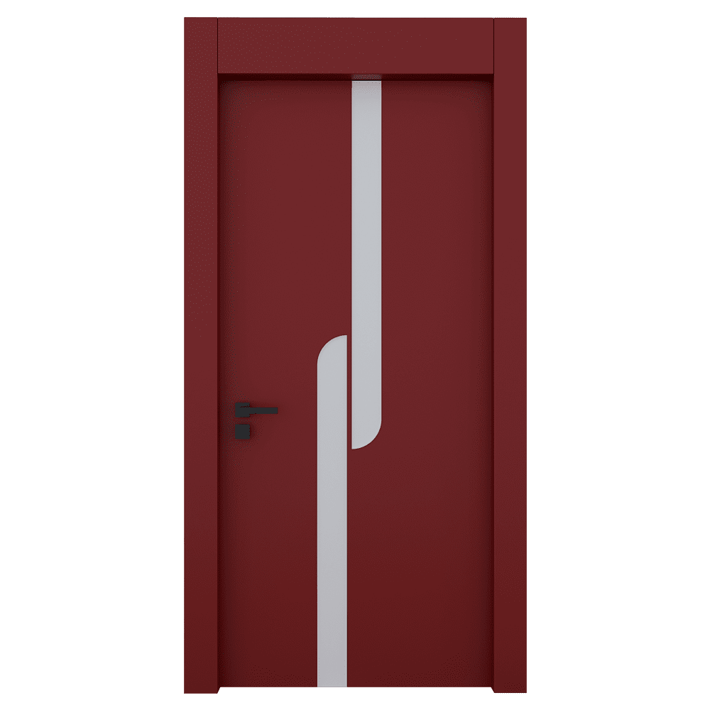 Teta Home L-8006 İç Oda Mdf Lake Kapı Kırmızı - 77x203 - 14/17 - Oda