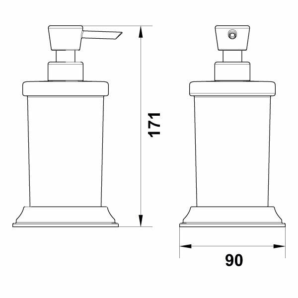 Hafele Sıvı Sabunluk Martin Tezgah Üstü Parlak Krom Renk