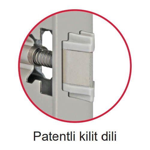 Hafele Barelli Gömme Kilit 50/20mm, Parlak Krom Renk