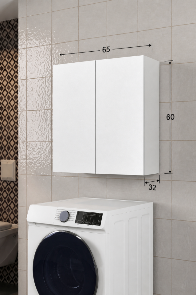 Teta Home 2 Kapaklı Çok Amaçlı Dolap Beyaz