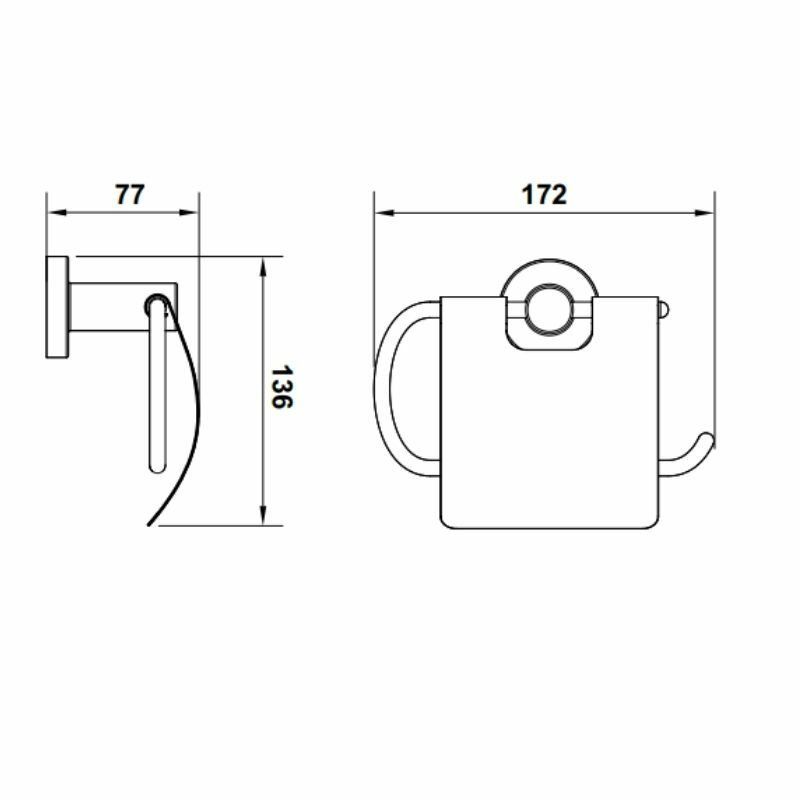 Hafele Tuvalet Kağıtlığı Ozo Kapaklı Duvara Monte Parlak Krom Renk