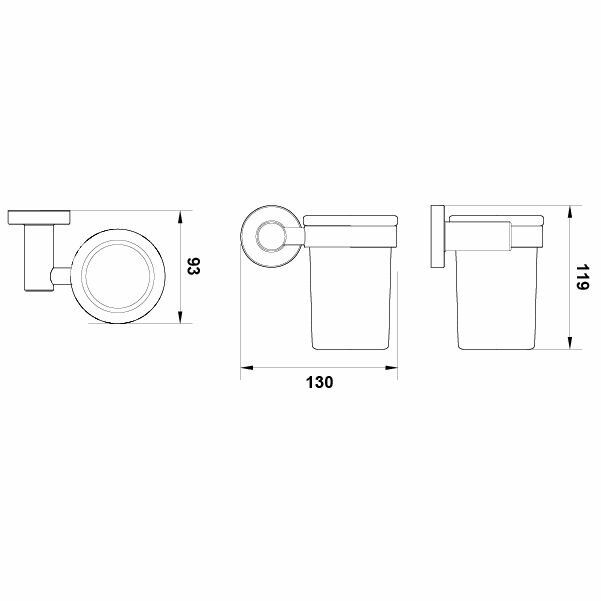 Hafele Diş Fırçalık Ozo Duvara Monte Mat Siyah Renk
