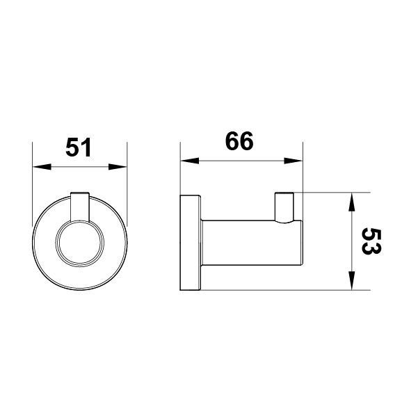 Hafele Banyo Askısı Ozo Tekli Parlak Altın Renk