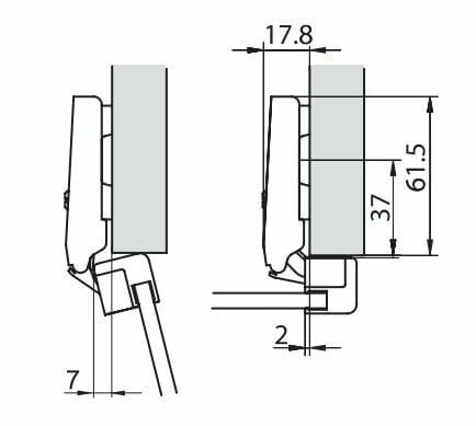 Hafele M.S. Alüminyum Kapak Menteşe Düz Vidalı