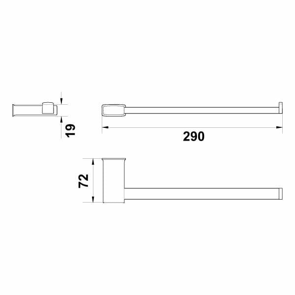 Hafele Kağıt Havluluk Plato Duvara Monte Parlak Krom Renk