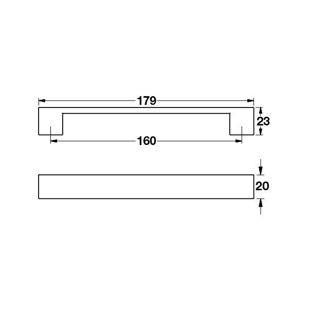 Hafele Mobilya Kulpu Hannah 160mm Mat Siyah
