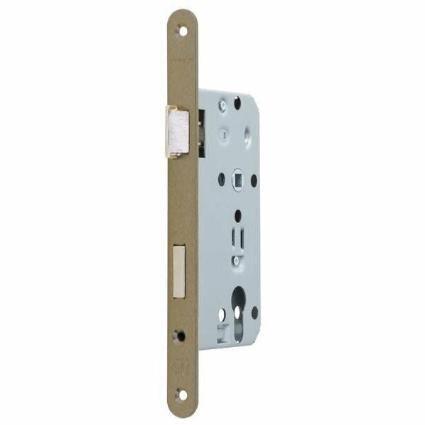 Hafele Gömme kilit PC antik bronz sol 55/18mm