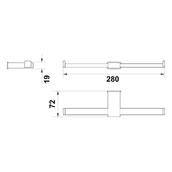 Hafele Tuvalet Kağıtlığı Plato İkili Duvara Monte Parlak Altın Renk