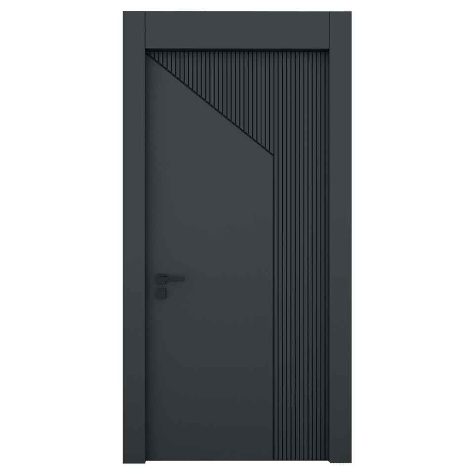 Teta Home L-8003 İç Oda Mdf Lake Kapı Antrasit - 77x203 - 18/21 - WC-Banyo