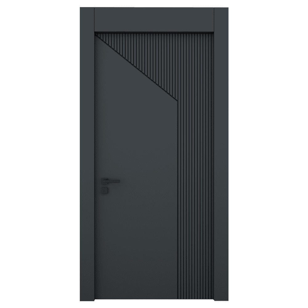 Teta Home L-8003 İç Oda Mdf Lake Kapı Antrasit - 77x203 - 10/13 - WC-Banyo