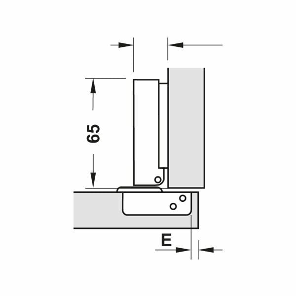 Hafele Tas Menteşe Metalla 120 Yavaşlatıcılı Düz 48/6 Mat Nikel