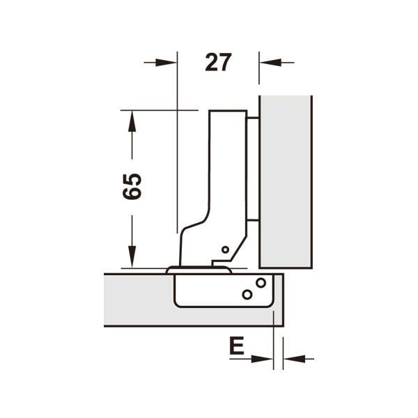 Hafele Tas Menteşe Metalla 120 Yavaşlatıcılı Tam Deve Boynu 48/6 Mat Nikel
