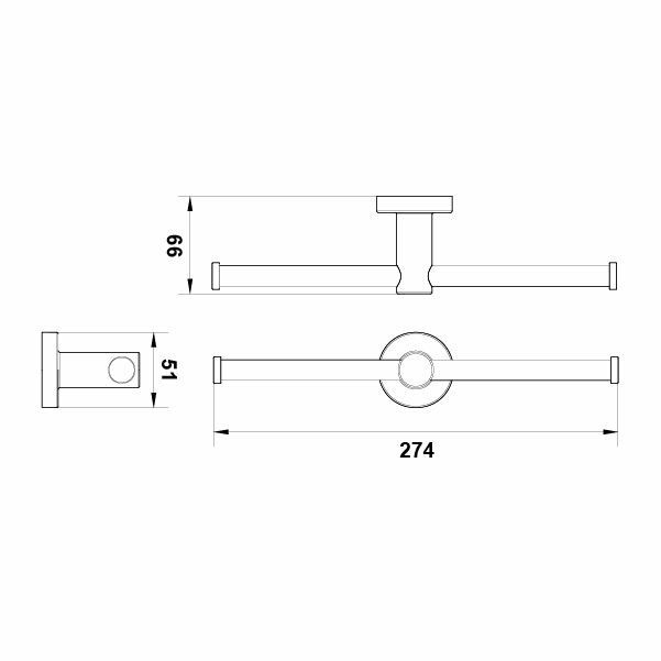 Hafele Tuvalet Kağıtlığı Ozo İkili Duvara Monte Mat Altın
