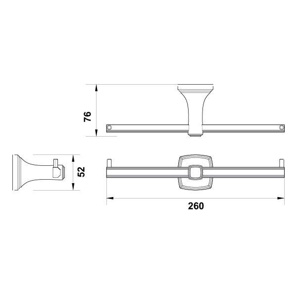 Hafele Tuvalet Kağıtlığı Martin İkili Duvara Monte Parlak Altın Renk