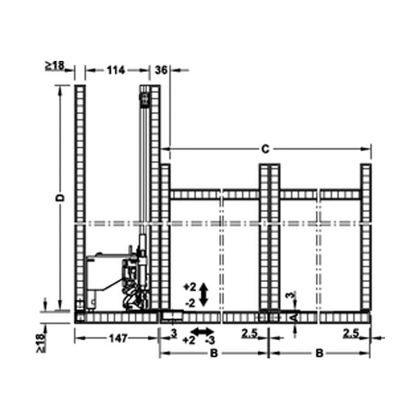 Hafele Slido Spinfront 60 Set 805/1990-2200mm