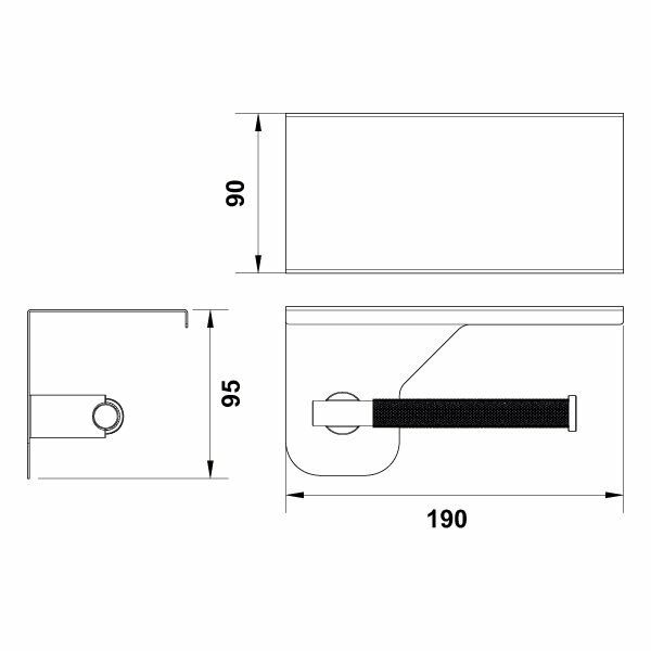 Hafele Tuvalet Kağıtlık Verona Etajerli Duvara Monte Antik Bronz Renk