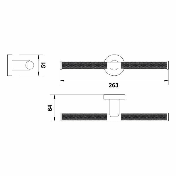 Hafele Tuvalet Kağıtlık Verona İkili Duvara Monte Antik Bronz Renk