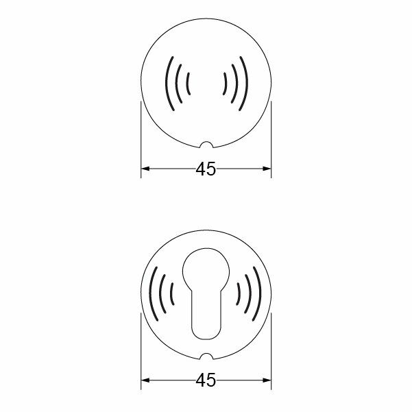 Hafele DT710 Kapalı Rozet, Mat Beyaz