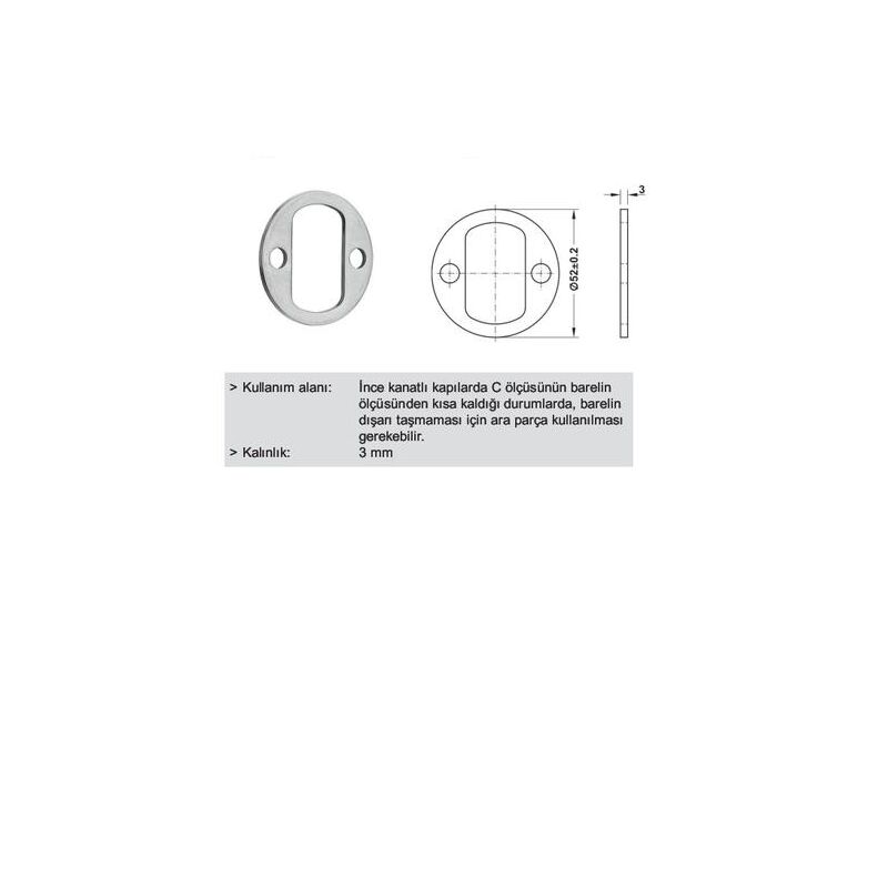 Hafele DT710 Kapalı Rozet, Mat Beyaz