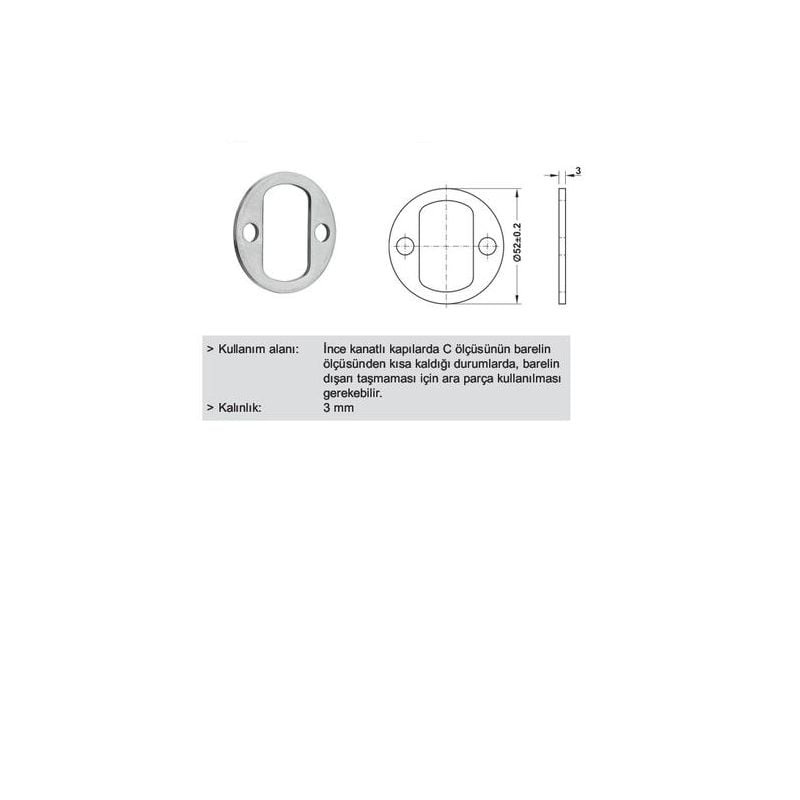 Hafele DT710 Kapalı Rozet, Beyaz