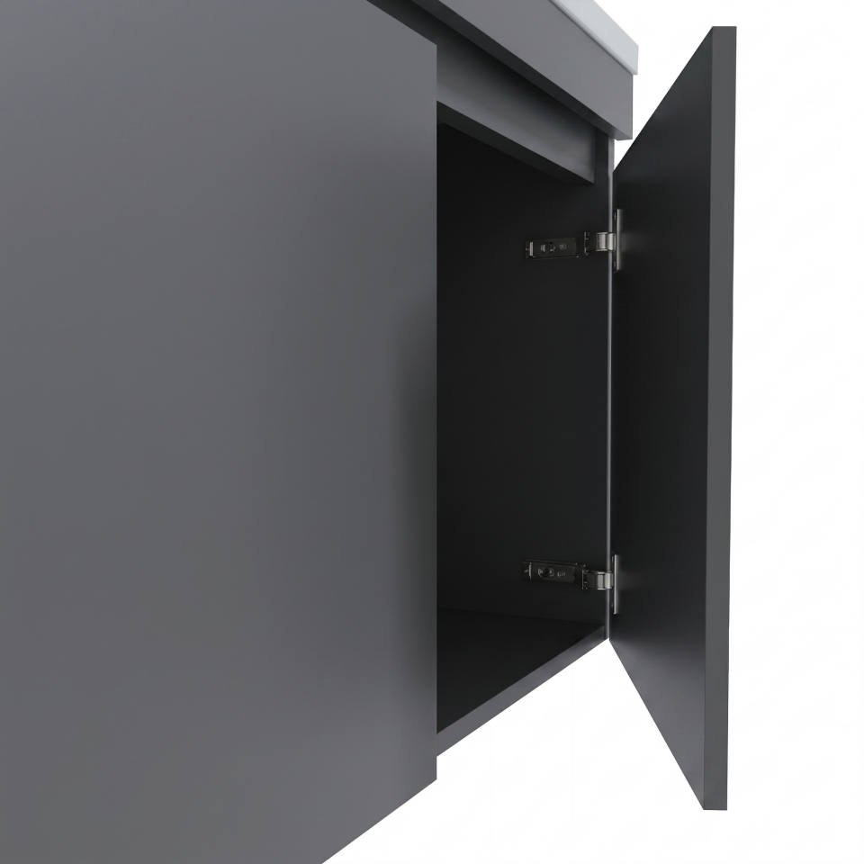 Teta Home Tokyo 100 cm MDF Banyo Dolabı Seti Antrasit